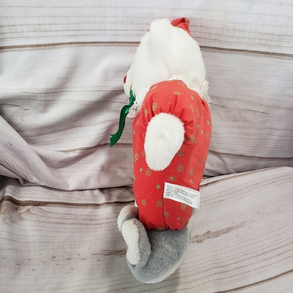 House Of Lloyd Christmas Glow In The Dark Teddy Bear Plush Vintage 13 Inch 1991 - Picture 6 of 10